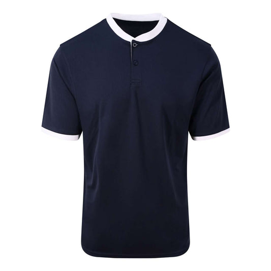 COOL STAND COLLAR SPORTS POLO - French Navy/Arctic White - Main