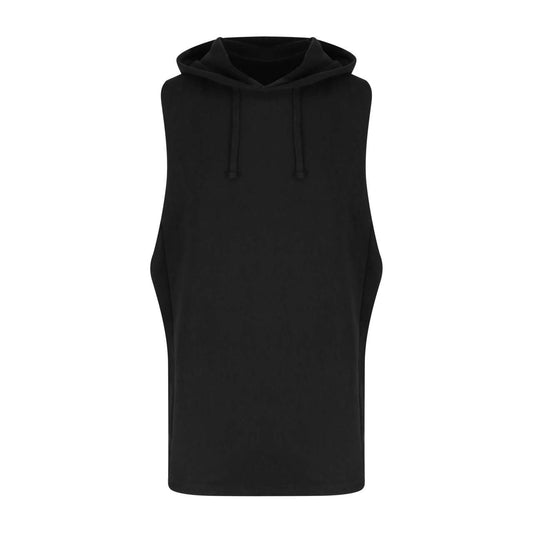 URBAN SLEEVEESS MUSCLE HOODIE - Jet Black - colorimageurl