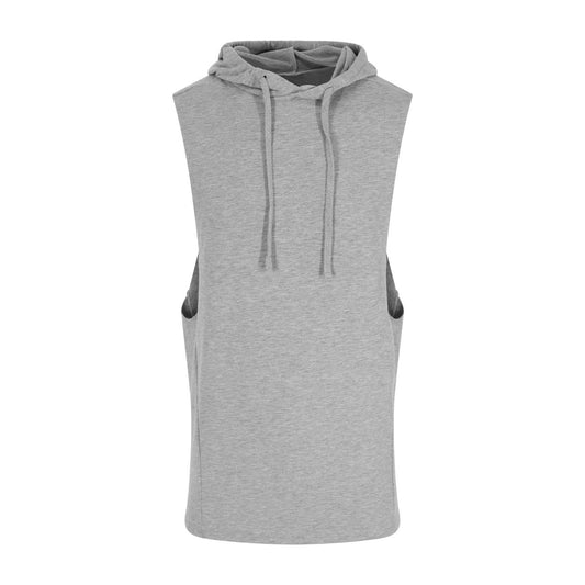 URBAN SLEEVEESS MUSCLE HOODIE - Sports Grey - colorimageurl