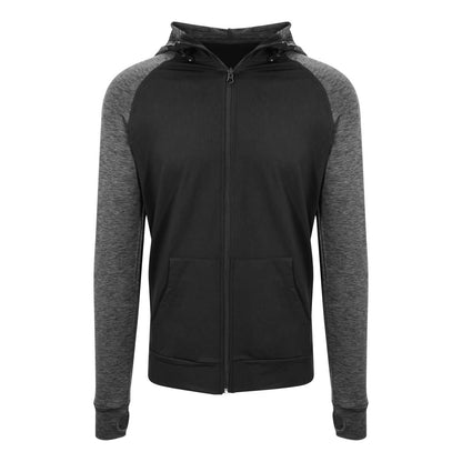 MEN'S COOL CONTRAST ZOODIE - Black/Black Slate Melange - colorimageurl