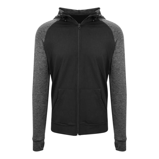 MEN'S COOL CONTRAST ZOODIE - Black/Black Slate Melange - colorimageurl