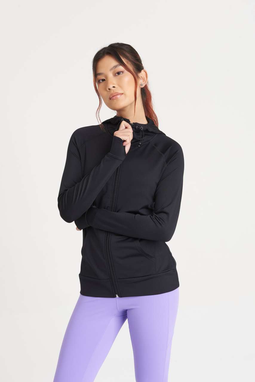 WOMEN'S COOL CONTRAST ZOODIE - Jet Black - modelimageurl