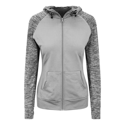 WOMEN'S COOL CONTRAST ZOODIE - Grey/Grey Melange - colorimageurl