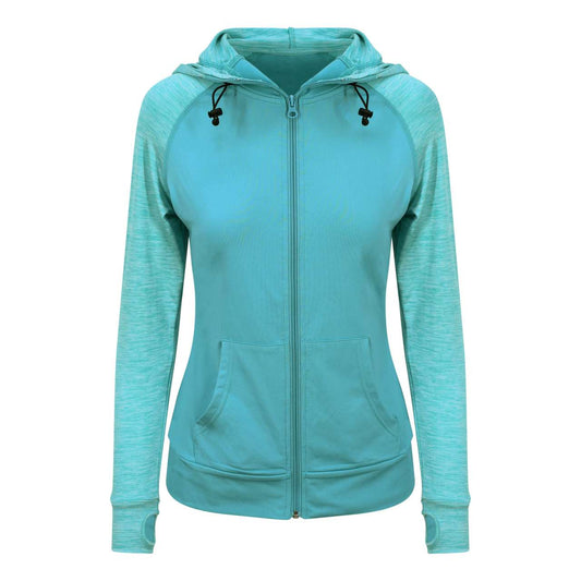 WOMEN'S COOL CONTRAST ZOODIE - Ocean/Ocean Melange - colorimageurl