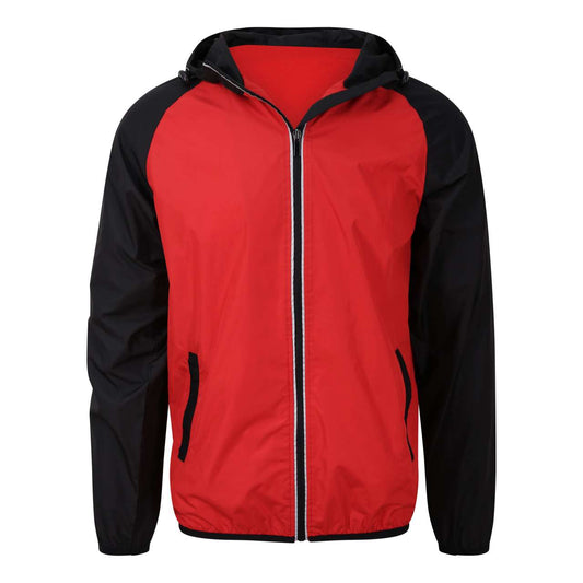 COOL CONTRAST WINDSHIELD JACKET - Fire Red/Jet Black - colorimageurl