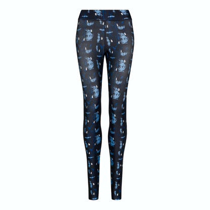 WOMEN'S COOL PRINTED LEGGING - Abstract Blue - colorimageurl