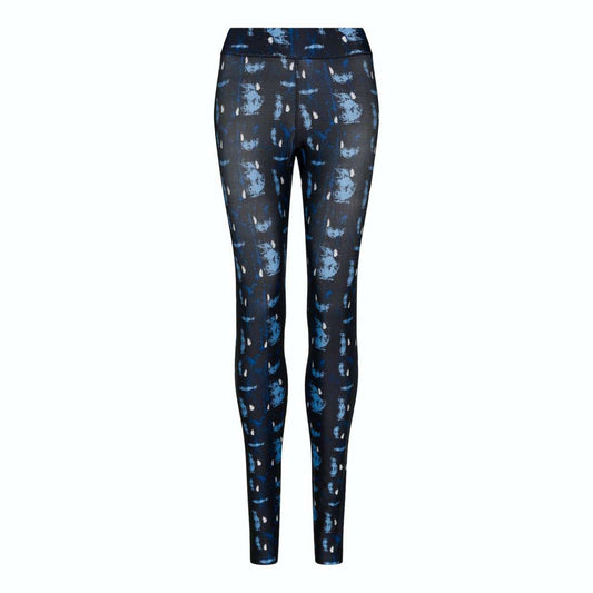 WOMEN'S COOL PRINTED LEGGING - Abstract Blue - colorimageurl