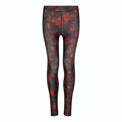 WOMEN'S COOL PRINTED LEGGING - Red Haze - colorimageurl