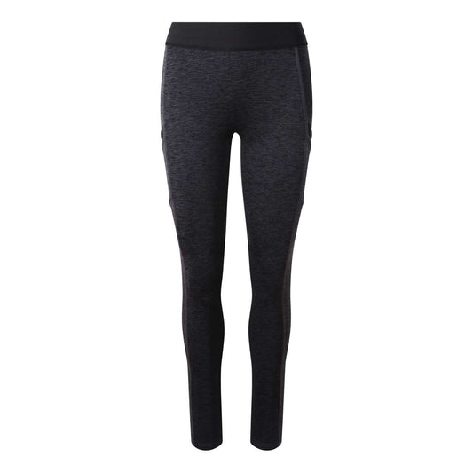 GIRLIE COOL DYNAMIC LEGGINGS - Black Slate Melange/Jet Black - colorimageurl