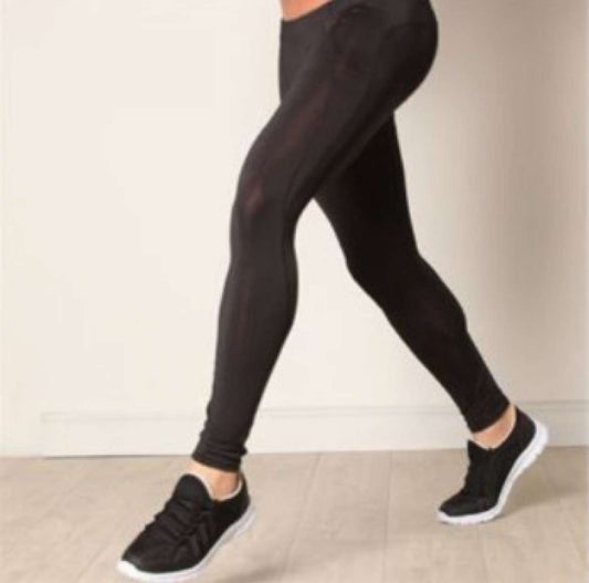 MEN'S COOL SPORTS LEGGING - Jet Black - Main
