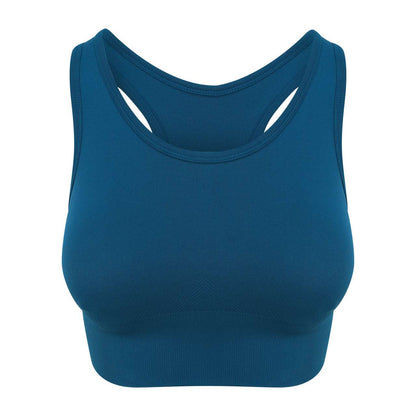 WOMEN'S COOL SEAMLESS CROP TOP - Jet Black - modelimageurl
