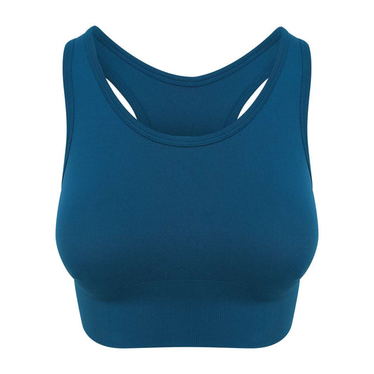 WOMEN'S COOL SEAMLESS CROP TOP - Ink Blue - colorimageurl