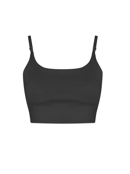 WOMEN'S RECYCLED TECH SPORTS BRA - Jet Black - colorimageurl