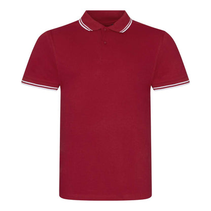 STRETCH TIPPED POLO - Red/White - colorimageurl