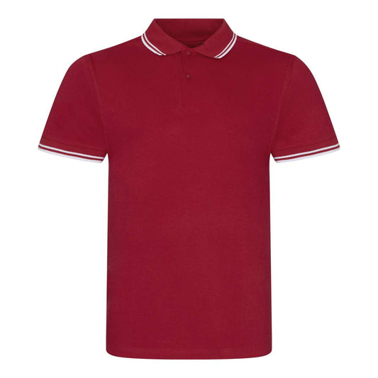 STRETCH TIPPED POLO - Red/White - colorimageurl