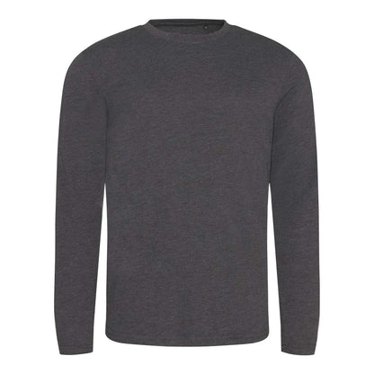LONG SLEEVE TRI-BLEND T - Heather Charcoal - colorimageurl