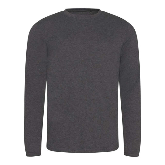 LONG SLEEVE TRI-BLEND T - Heather Charcoal - colorimageurl