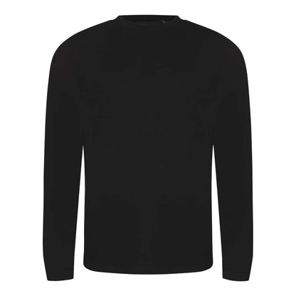LONG SLEEVE TRI-BLEND T - Solid Black - colorimageurl