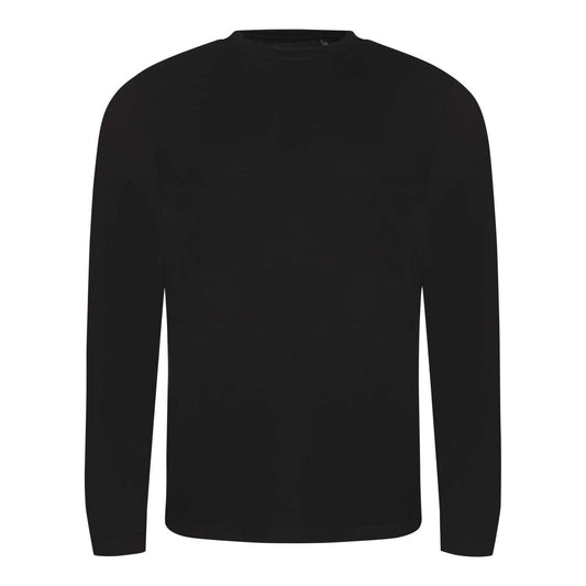 LONG SLEEVE TRI-BLEND T - Solid Black - colorimageurl