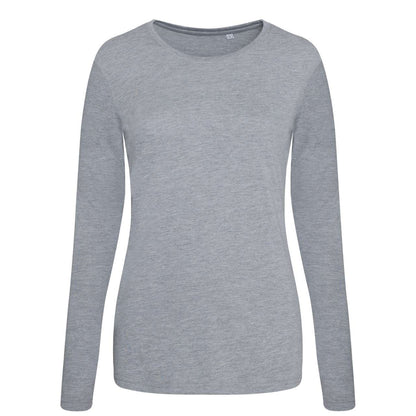 LONG SLEEVE GIRLIE TRI-BLEND T - Heather Grey - colorimageurl