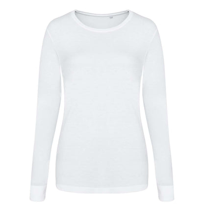 LONG SLEEVE GIRLIE TRI-BLEND T - Solid White - colorimageurl