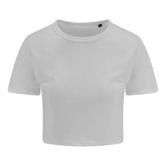 WOMEN'S TRI-BLEND CROPPED T - Solid White - colorimageurl