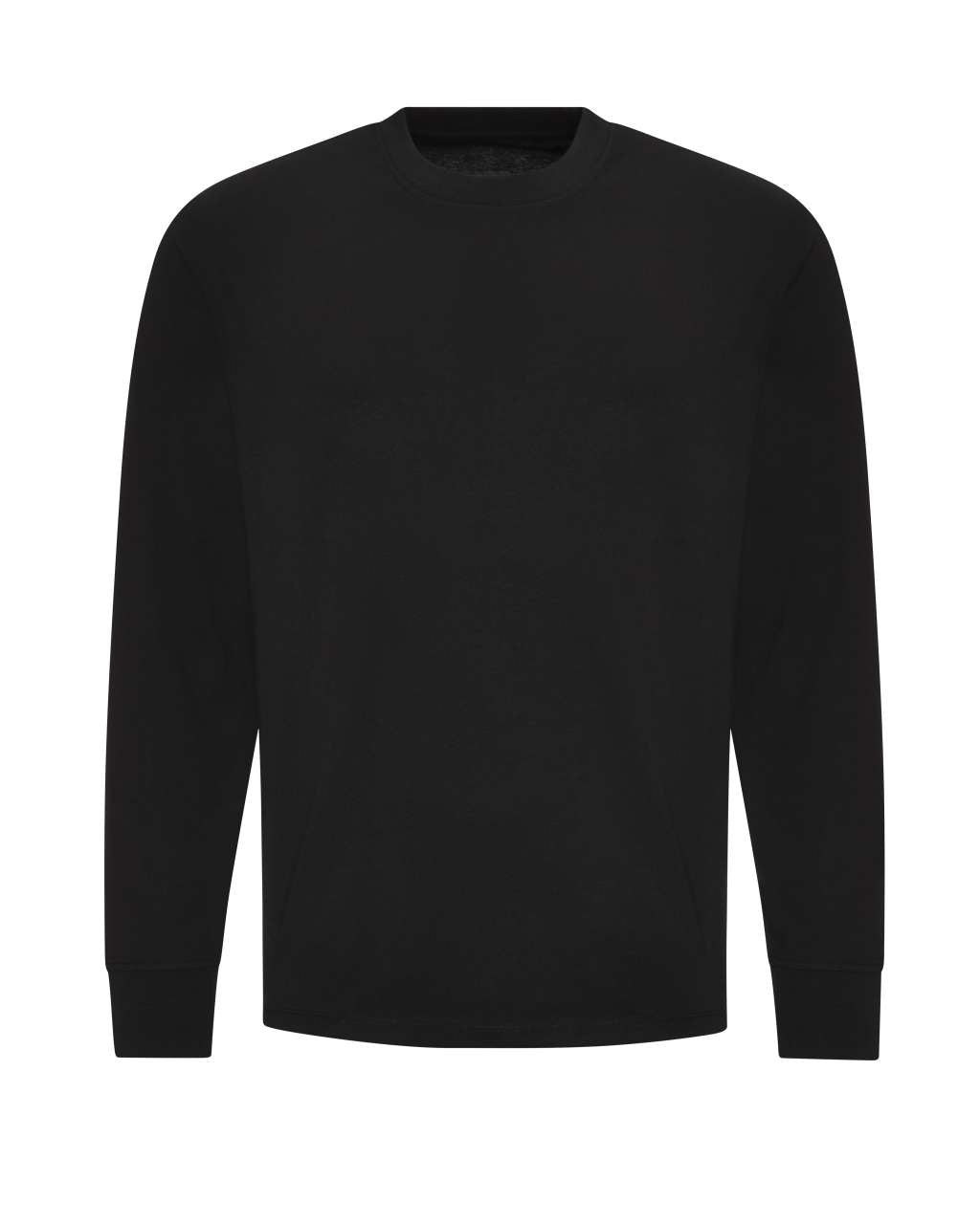 OVERSIZE 100 LONG SLEEVE T - Deep Black - colorimageurl