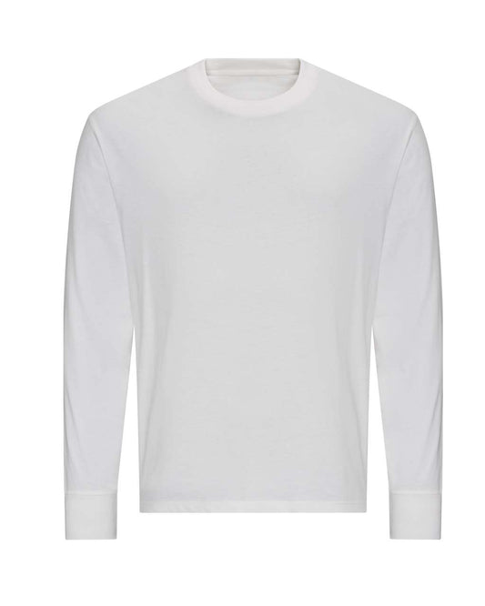 OVERSIZE 100 LONG SLEEVE T - White - colorimageurl