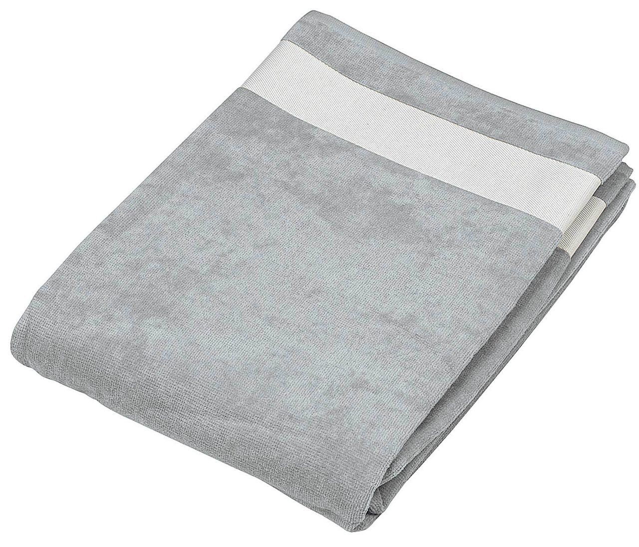 BEACH TOWEL - Light Grey/White - Main