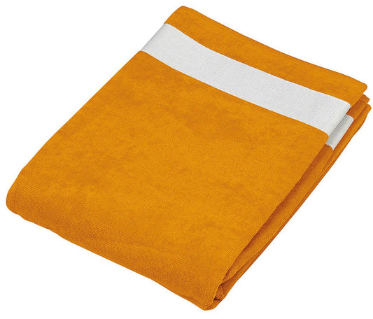 BEACH TOWEL - Orange/White - Main