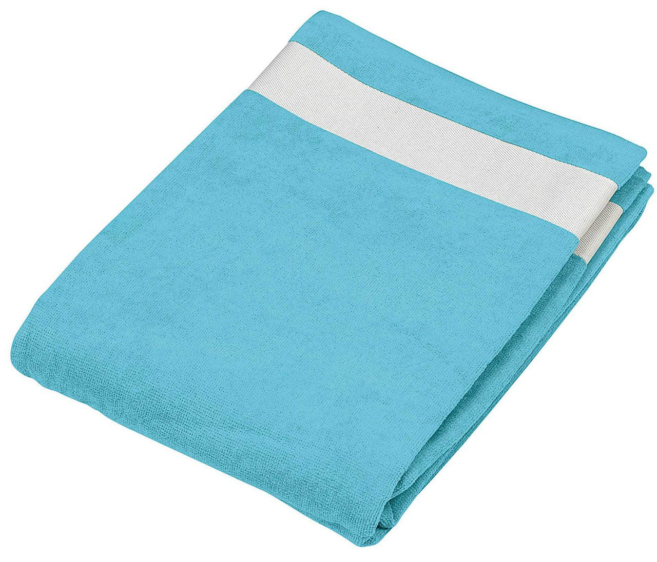 BEACH TOWEL - Turquoise/White - Main