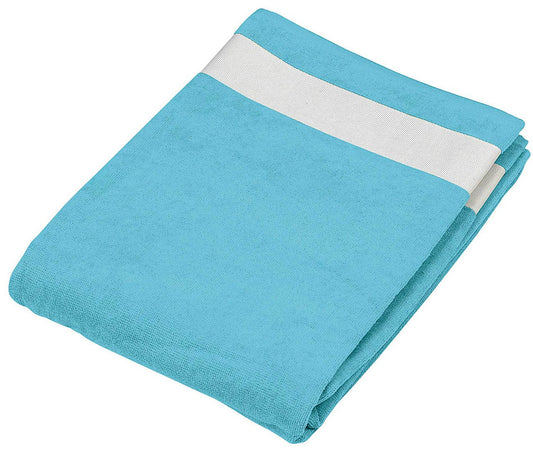 BEACH TOWEL - Turquoise/White - Main