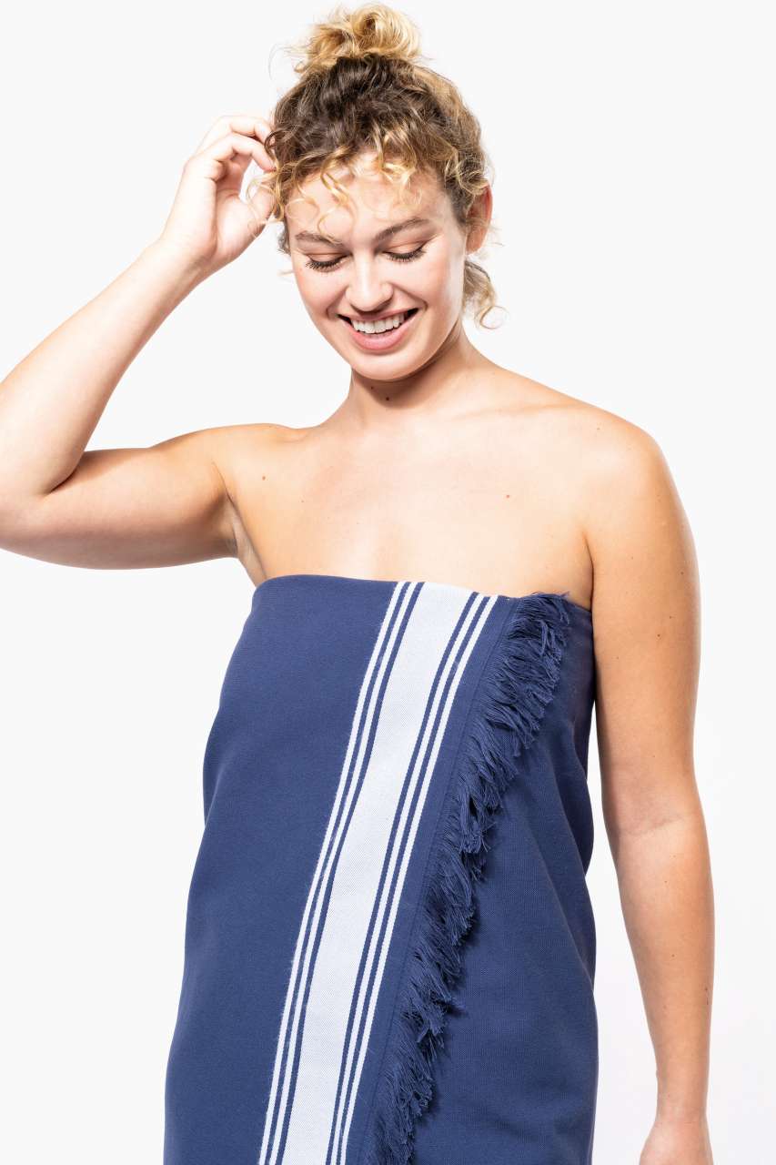 FOUTA TOWEL - Natural/Chocolate - Model