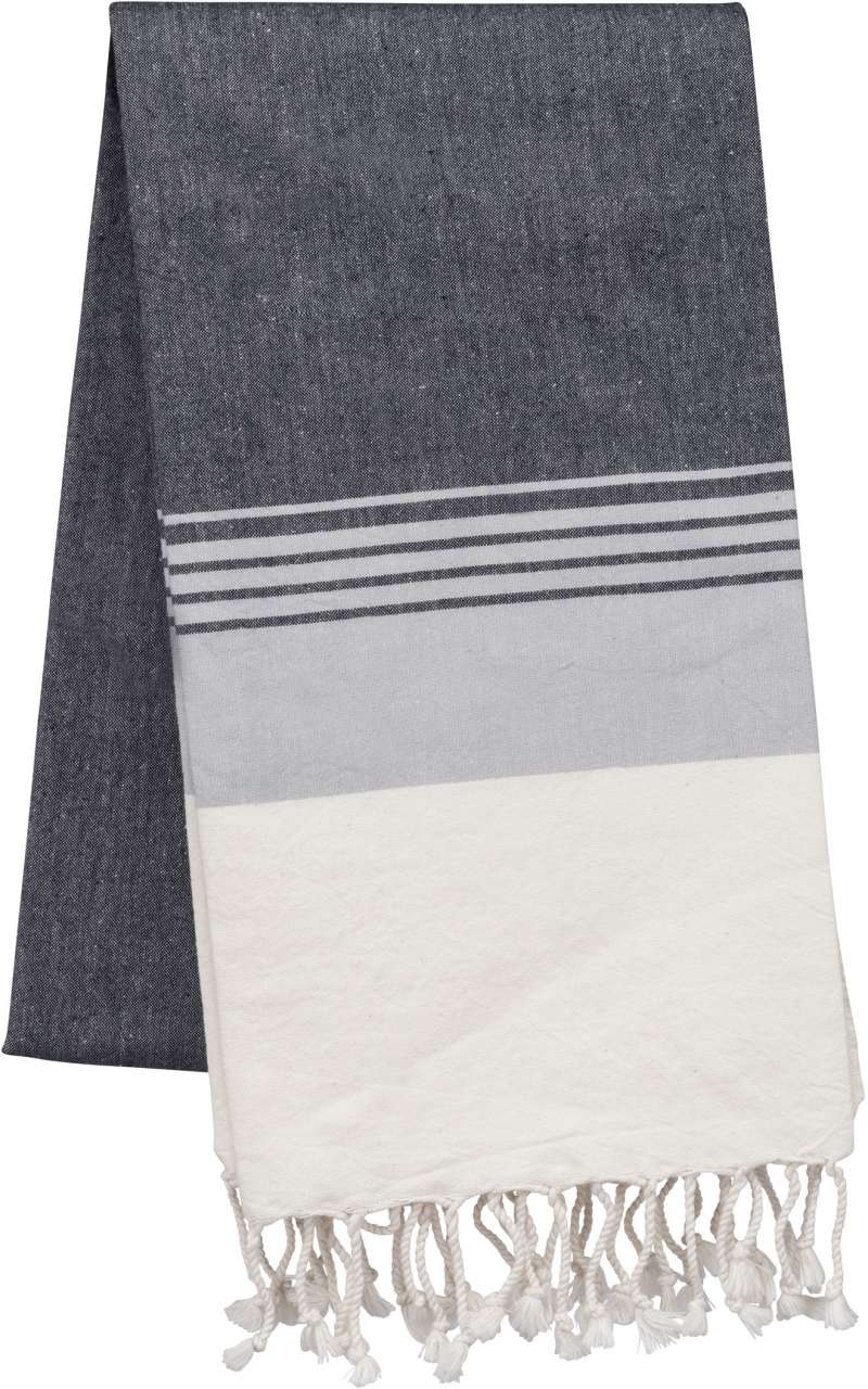 STRIPED FOUTA - Striped Dark Grey/Light Grey - colorimageurl
