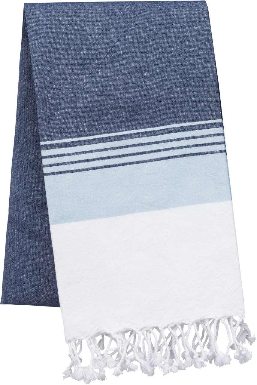STRIPED FOUTA - Striped Denim/Sky Blue - colorimageurl