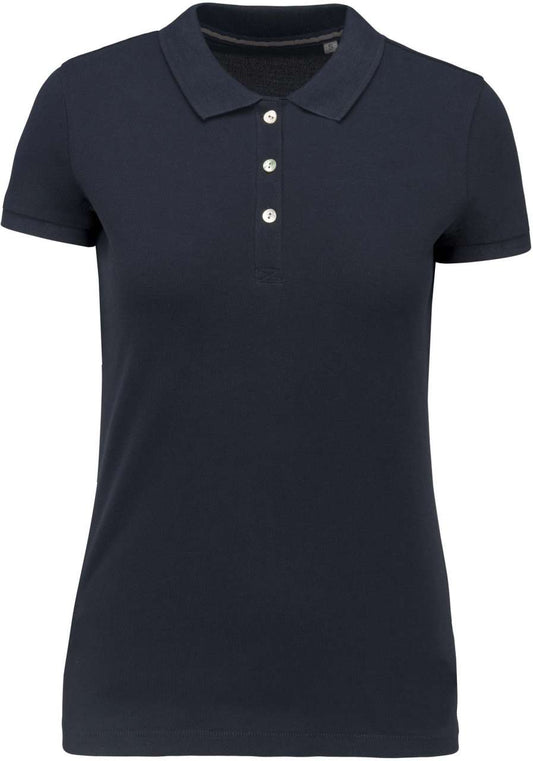 LADIES' SUPIMA® SHORT SLEEVE POLO SHIRT - Navy - colorimageurl