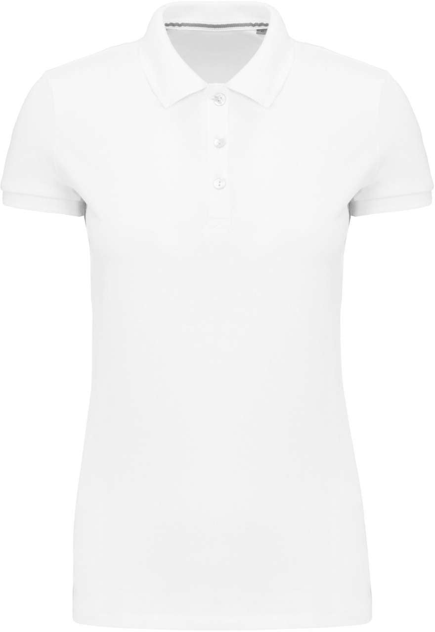 LADIES' SUPIMA® SHORT SLEEVE POLO SHIRT - White - colorimageurl