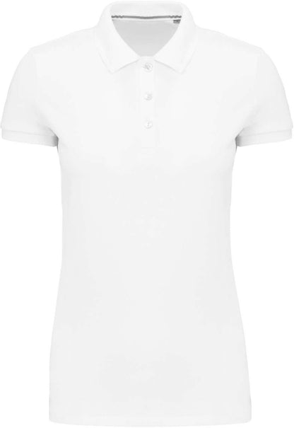 LADIES' SUPIMA® SHORT SLEEVE POLO SHIRT - White - colorimageurl