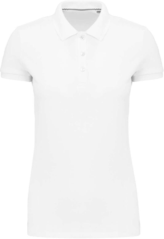 LADIES' SUPIMA® SHORT SLEEVE POLO SHIRT - White - colorimageurl