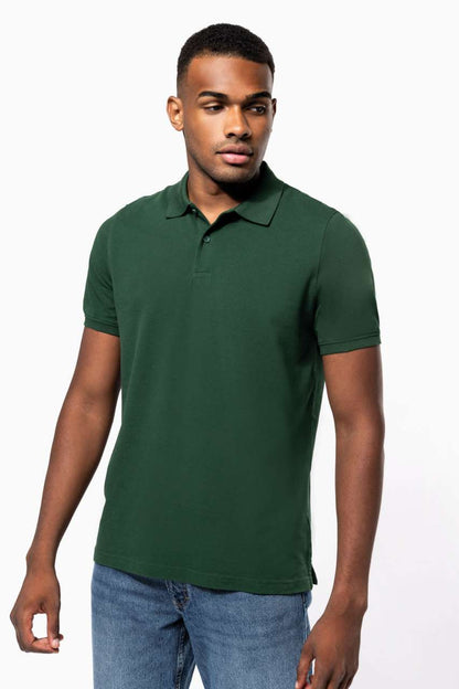 MEN'S ORGANIC 180 PIQUÉ POLO SHIRT - Black - modelimageurl