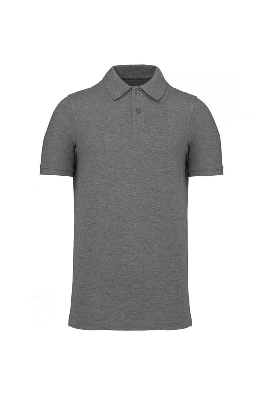MEN'S ORGANIC 180 PIQUÉ POLO SHIRT - Grey Heather - colorimageurl