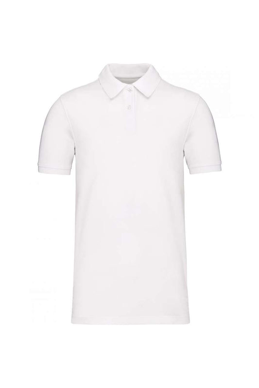 MEN'S ORGANIC 180 PIQUÉ POLO SHIRT - White - colorimageurl
