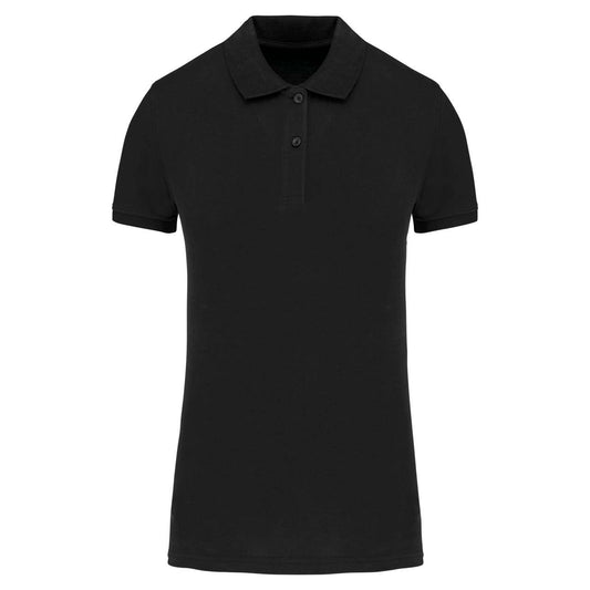 LADIES' ORGANIC 180 PIQUÉ POLO SHIRT - Black - colorimageurl