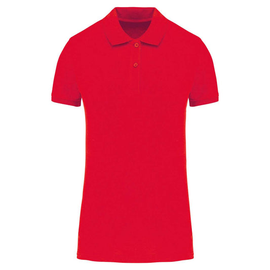 LADIES' ORGANIC 180 PIQUÉ POLO SHIRT - Red - colorimageurl
