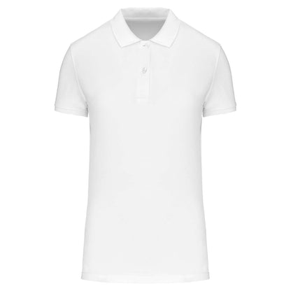 LADIES' ORGANIC 180 PIQUÉ POLO SHIRT - White - colorimageurl