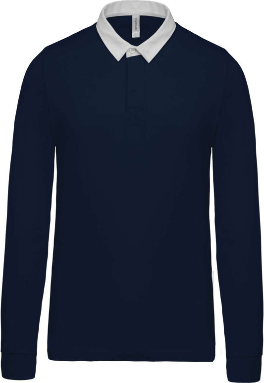 RUGBY POLO SHIRT - Navy/White - colorimageurl