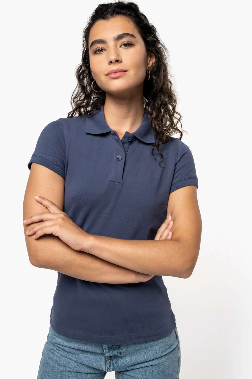 BROOKE - LADIES' SHORT-SLEEVED POLO SHIRT - Black - Model