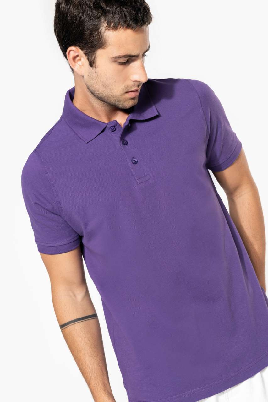 MEN'S SHORT-SLEEVED POLO SHIRT - Tropical Blue - Model