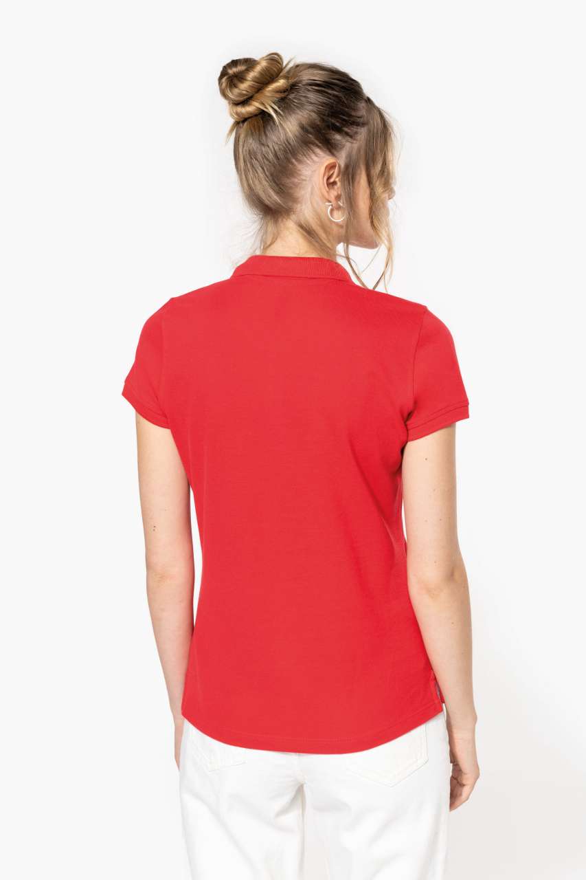 LADIES' SHORT-SLEEVED POLO SHIRT - Wine - Additional