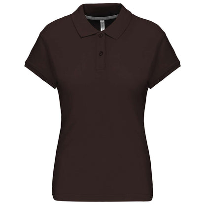 LADIES' SHORT-SLEEVED POLO SHIRT - Chocolate - Main